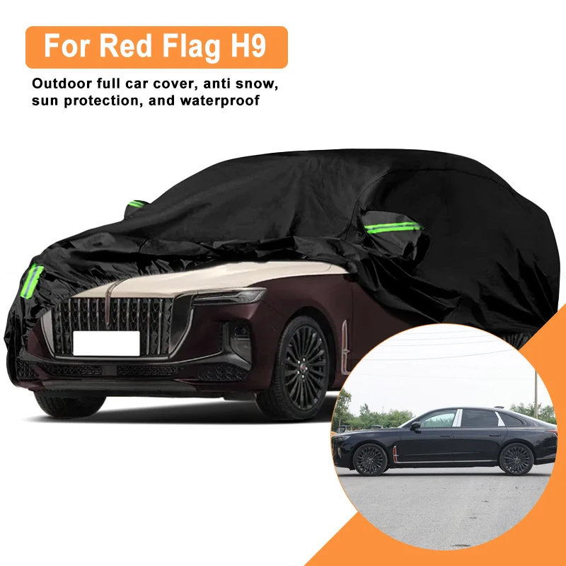 

Full Car Cover for Red Flag H9 Outdoor Use - Waterproof Snowproof Sunshade, Winter & Summer Auto Protection Accessories