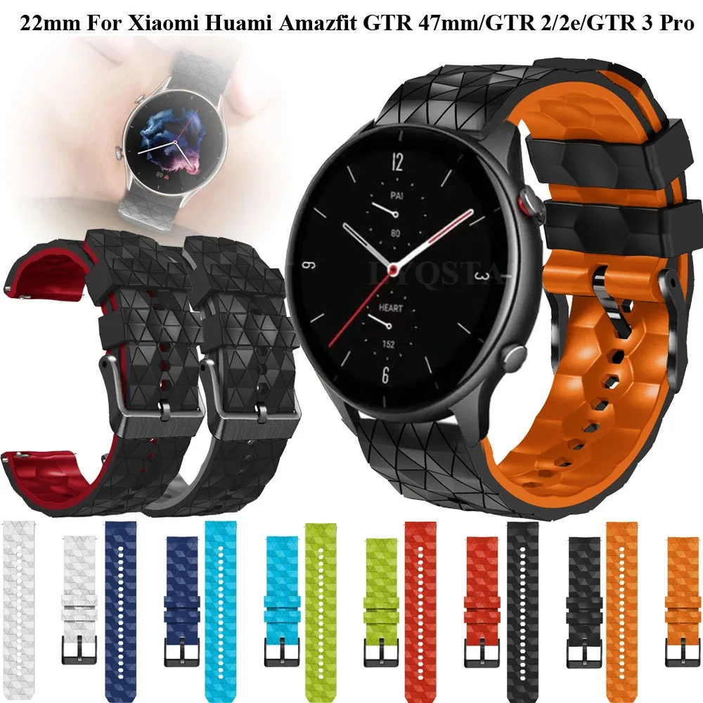 22mm Smart Watchband For Amazfit GTR 3 Pro GTR 2 eSIM Silicone Bracelet Strap For Huami Amazfit GTR3/2/2e/47mm/Stratos 3 2 2S