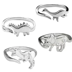1 PCS Stylish Alloy Geometric Dinosaur Opening Ring For Boys And Girls Friendship Set Ring