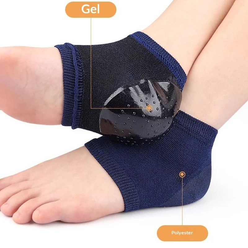 Anti-Crack Silicone Heel Socks Gel Protector for Cracked Feet Skin Care Plantar Fasciitis Pain Relief Heel Pads Support Tool