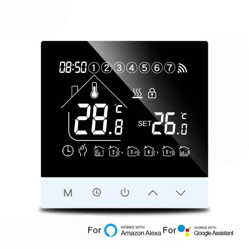 Smart Floor Heating Thermostat Compatible with For Tuya WIFI Featuring APP Remote Control and Adjustable Temperature Settings