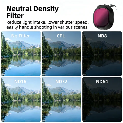 Imagen 2 del producto Kit de filtro de lente ND para DJI NEO 2, lente protectora UV CPL ND8/16/32/64/ ND8/16/32/64PL ND64PL, accesorio de polarización para Dron 