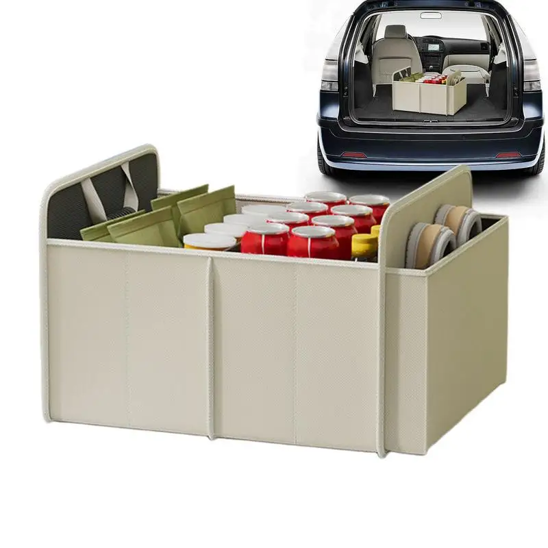 Collapsible Trunk Storage Organizer Car Organizer And Storage Sturdy Convenient Oxford Cloth Container Box Vehicle Accessories