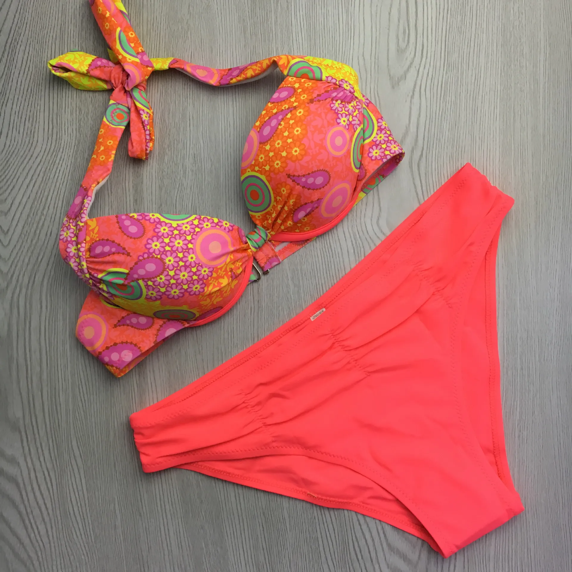 F4604 Prachtige Vrouwen Tankini Halter Bikini