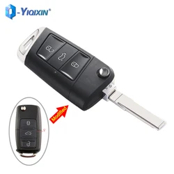 Flip modificato Remote Car Key Shell per Volkswagen VW Golf 4 5 6 Passat B5 B6 Polo Touran Seat Skoda Jetta CC Beetle Bora No Logo