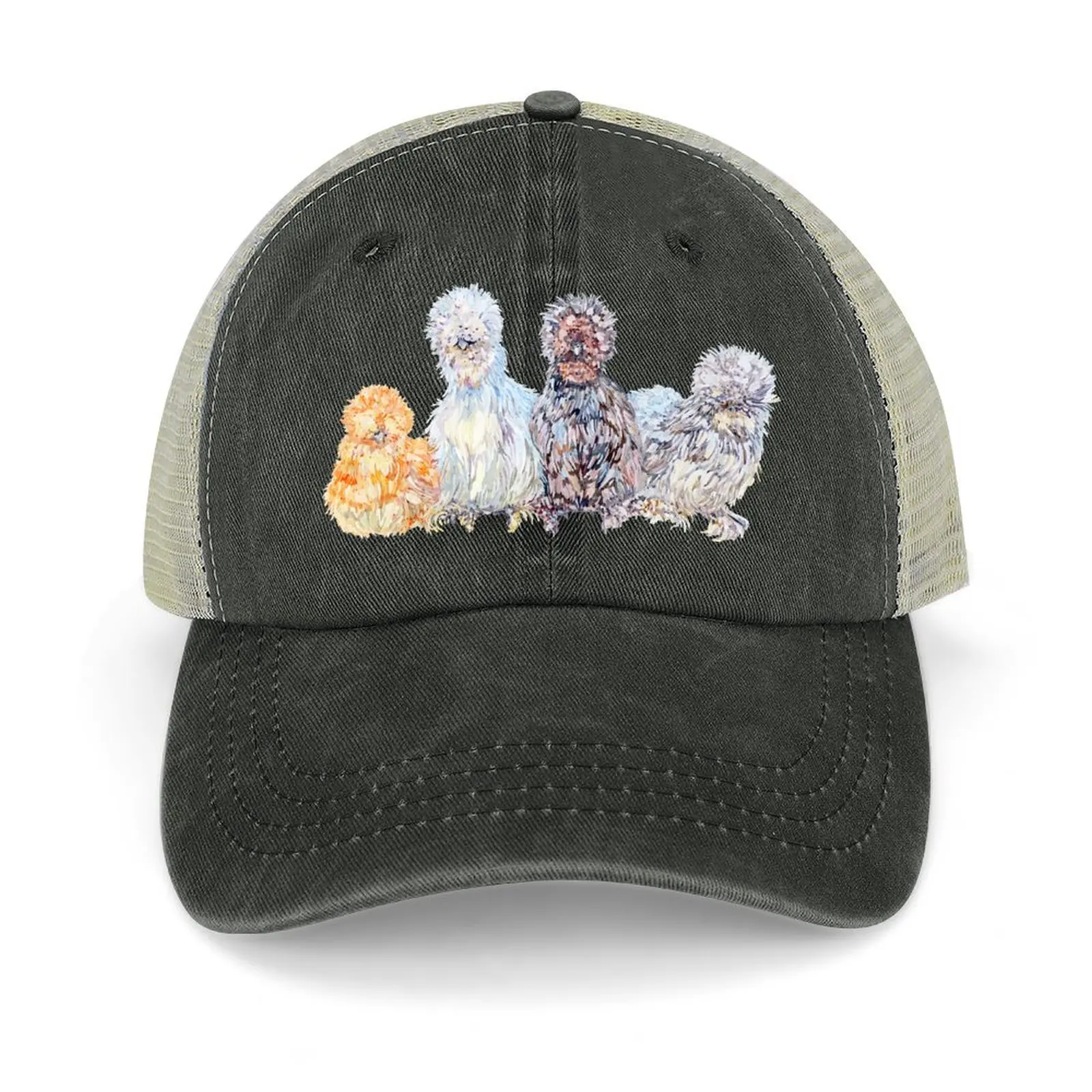 

Silkie Chicken Huddle Baseball Cap hiking hat Hip Hop Sports Cap Cosplay Men Golf Wear Women's