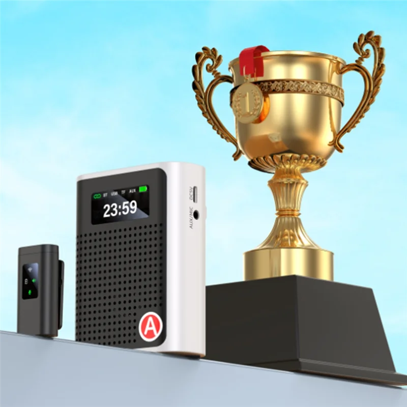 A99E-For Teacher Tour Guide Wireless Collar Amplifier Digital Display Little Bee Multi-Function Portable Speaker Amplifier
