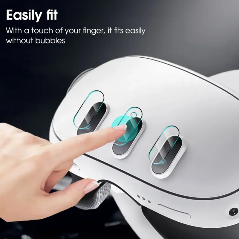 For Meta Quest 3 Soft TPU Protective Hydrogel Films VR Headset Full Cover Screen with Tempered Glass Lens Films for Meta Quest 3