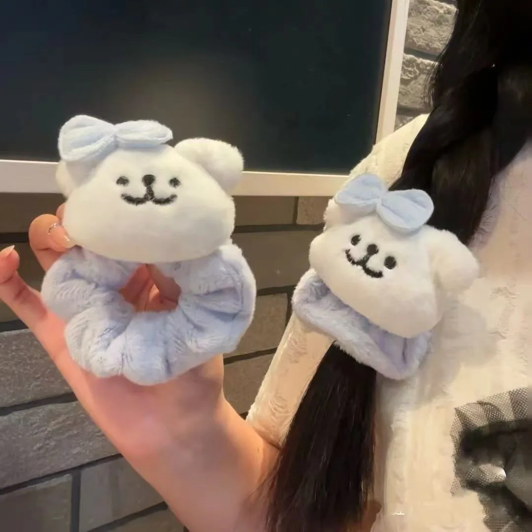 لطيف أفخم الباندا جرو العلاقات الشعر الخريف الشتاء رقيق الكرتون الحيوان ذيل حصان مرونة العصابات الشعر عصابات رأس الحفلات اكسسوارات