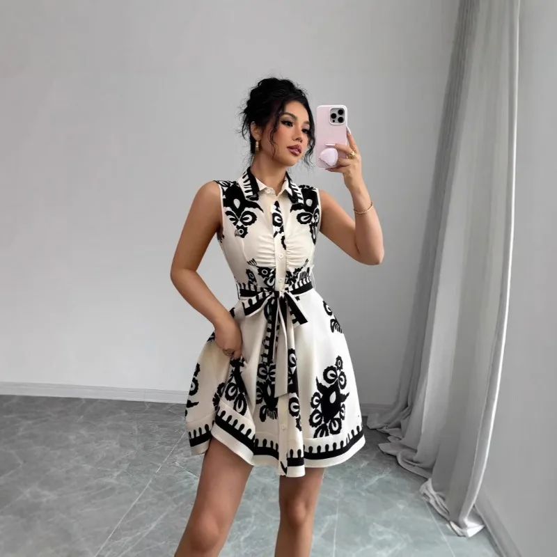 

2025 модное европейское женское летнее платье с цветочным принтом, облегающий наряд