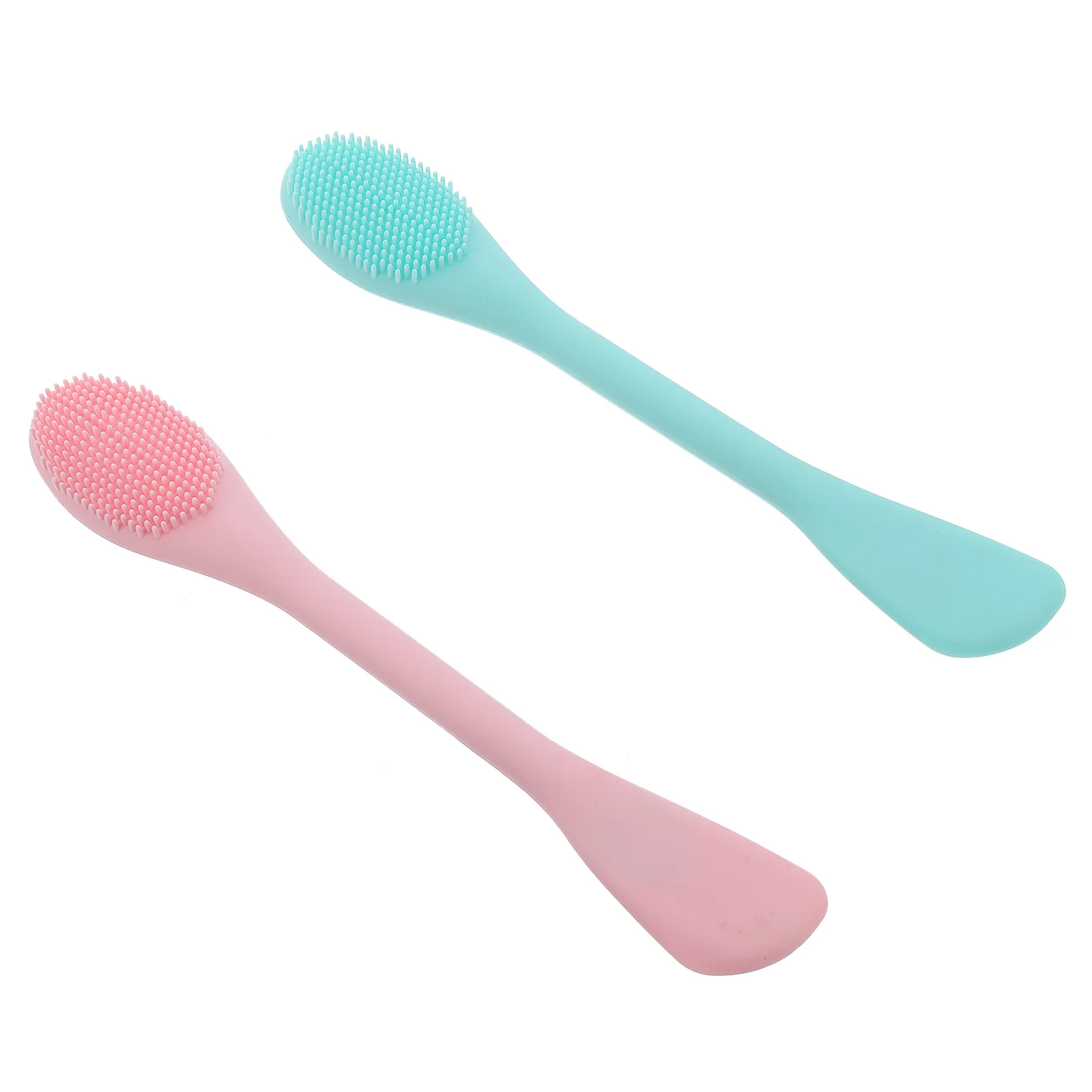 

2pcs Double Head Brush 2 Face Brush Pcs Silicone Face Washing Cleaner Deep Pore Cleaning Exfoliating Massaging Skin Care Tool