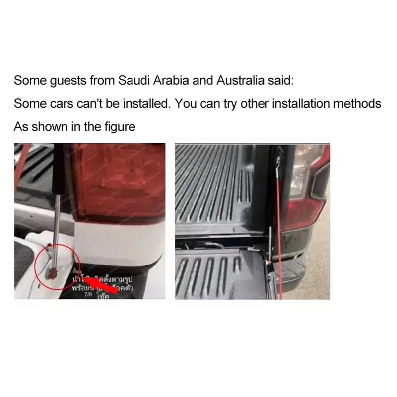 Tailgate Support Rod Gas Struts 1 Pair For 2020-2024 For Isuzu D-MAX Pickup Truck Rear Door Liftgate