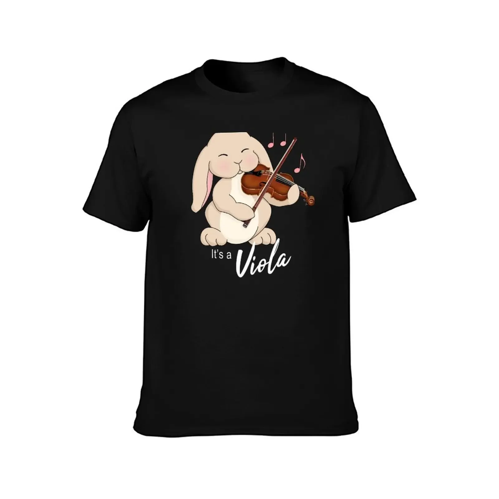 Cute Viola Player Bunny Rabbit Cartoon T-Shirt cheap stuff baggy shirts men t shirts