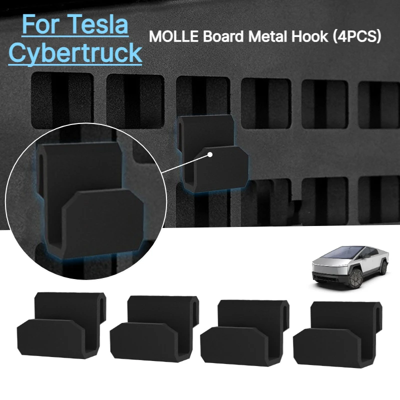 For Tesla Cybertruck 2024-2025 Molle Panel Hook Rear Trunk Bag Hanger Trunk Partition Molle Board Attachment Holder Accessories