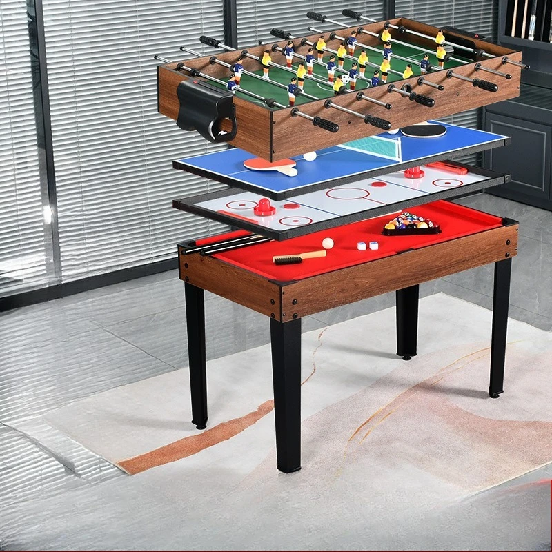 Indoor Sporting Goods 4-in-1 Multifunctional Pool Table, Game Table, Football/Table Tennis/Billiard Table/Ice Hockey