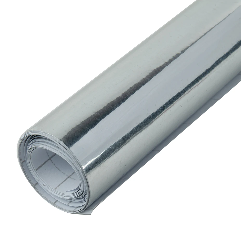Vinyl Design Chrome Film Sticker Stretchable Mirror Flexible 30x152cm Wrap Bubble free Waterproof UV Protection