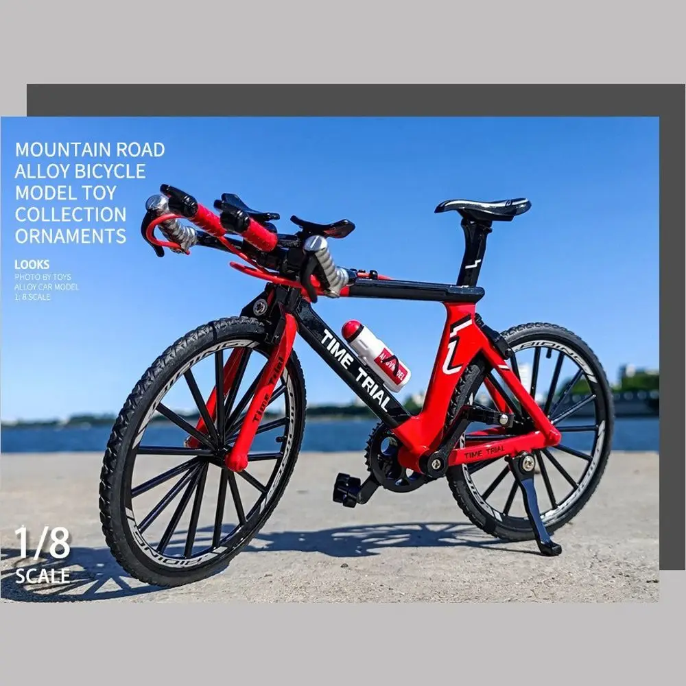 ديكور المنزل دييكاست دراجة هوائية جبلية نموذج سباق الجيب دراجة صغيرة معدنية 1:8 محاكاة دراجة جمع اللعب