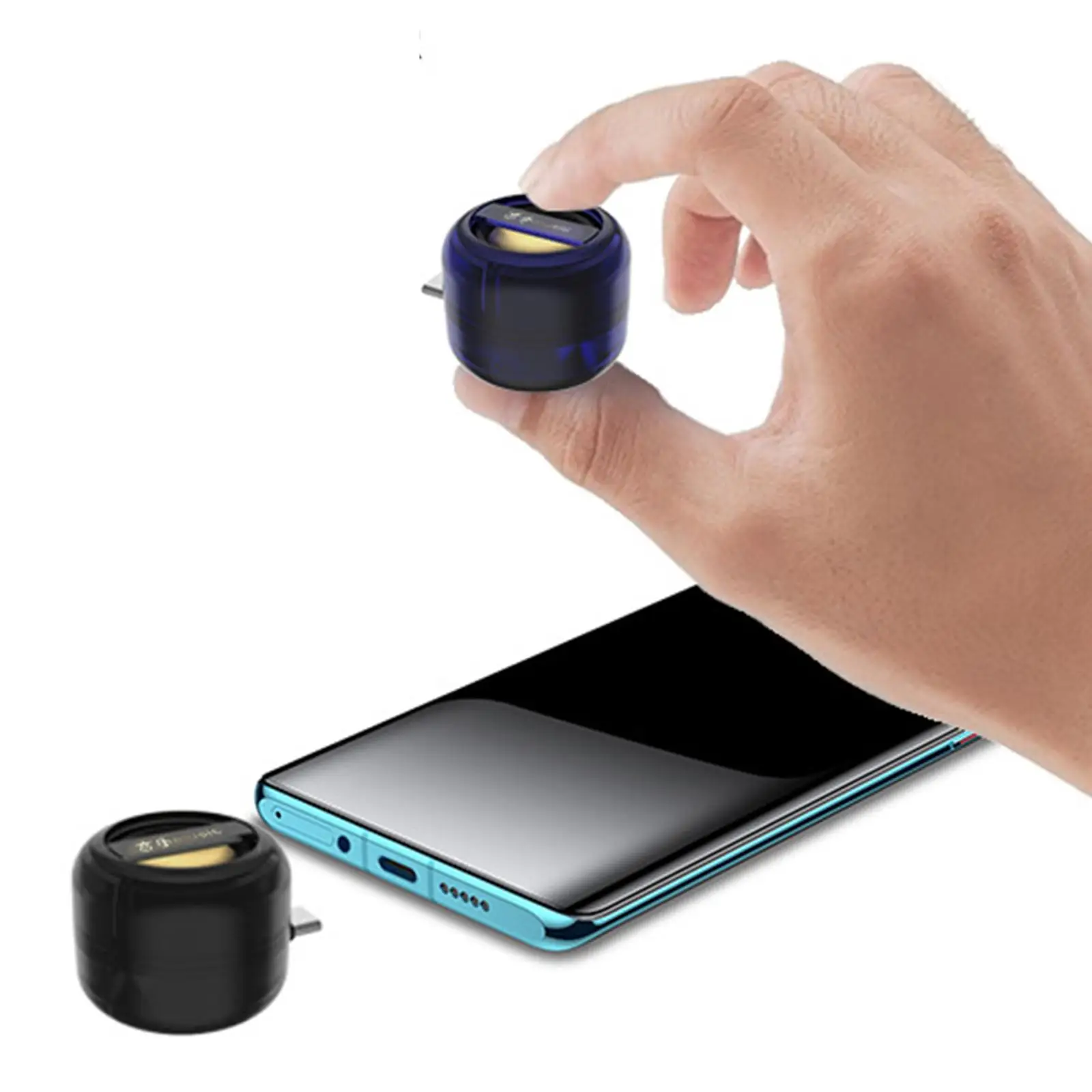 Mini Portable Speaker Amplifier for Type C Phone Plug in Wireless Design Built in 250mah Battery Clear Bass for Home