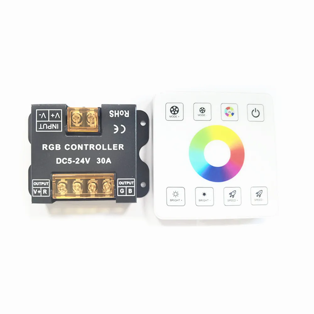 2.4G DC5V 12V-24V 86 touch panel controller monochrome/CCT/RGB/RGBWCT LED strip light dimmer glass wall switch