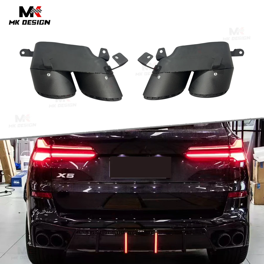 

Carbon Fiber Muffler Tailpipes Exhaust Tips for BMW X5 G05 2019-2024 VTEN Style Exhaust Pipe Body Kits Car Accessories