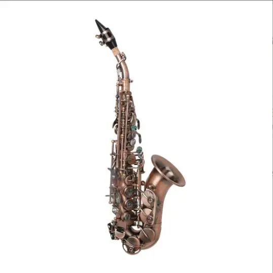 Best Sell Sax brass body Bb tone Curved Saxophone