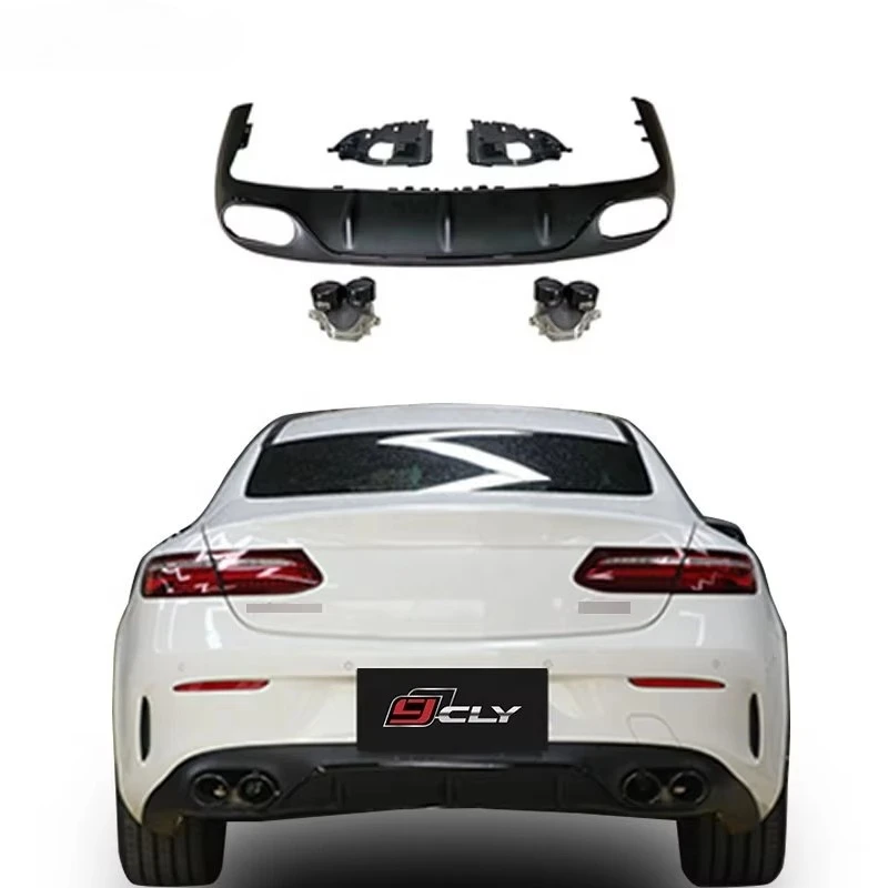 

Rear Diffuser for 2017+ E Class E Coupe W238 C238 Upgrade E53 Bumper Diffuser Exhaust Pipe Rear Lip Exhaust Tips