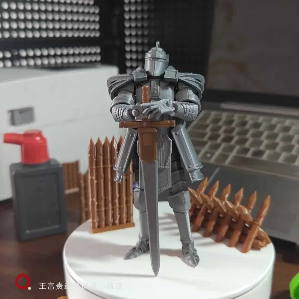 Medieval Heavy Armor 3d Printed Multi-articulated Mobile Soldier Model