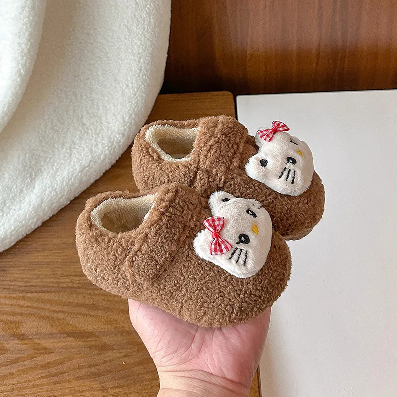 حار سانريو مرحبا كيتي فتاة الأحذية القطنية Kawaii الخريف والشتاء طالب الأزياء الكرتون أنيمي الدفء رقيق الأحذية نمط جديد