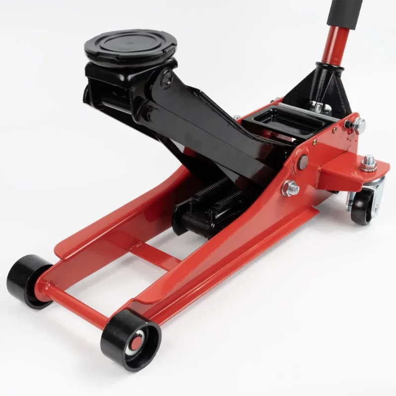 

Гидравлический напольный домкрат на 3 тонны, красный, горизонтальный, с ручным подъемом, сертифицированный CE