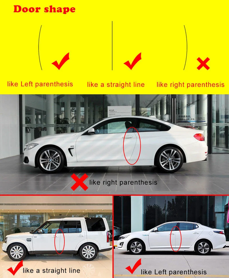 4pcs Car Door Edge Protector Guards Sticker  Anti-scratch protection strip Anti-collision adhesive door anti-collision strip