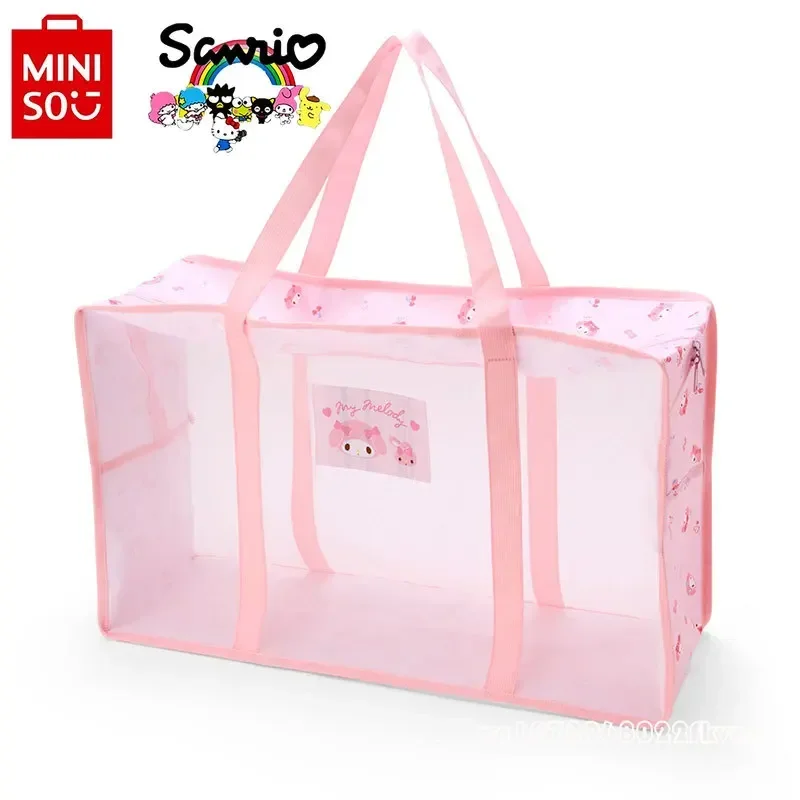 Sanrio 2025 Women's Travel Bag Fashionable High Quality Moving Luggage Bag Cartoon Transparent Large Capacity Home Storage Bag