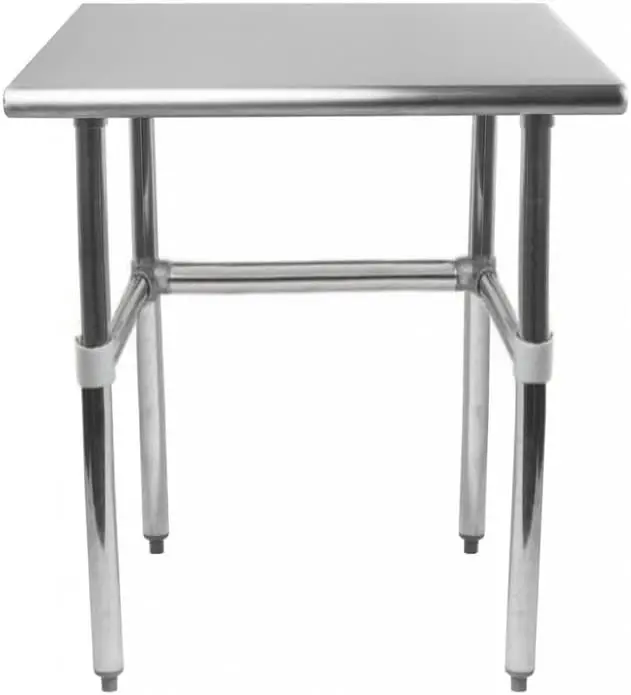 Stainless Steel Work Table Open Base | Metal Work Bench (Stainless Steel Table Open Base, 24" Long x 18" Deep)