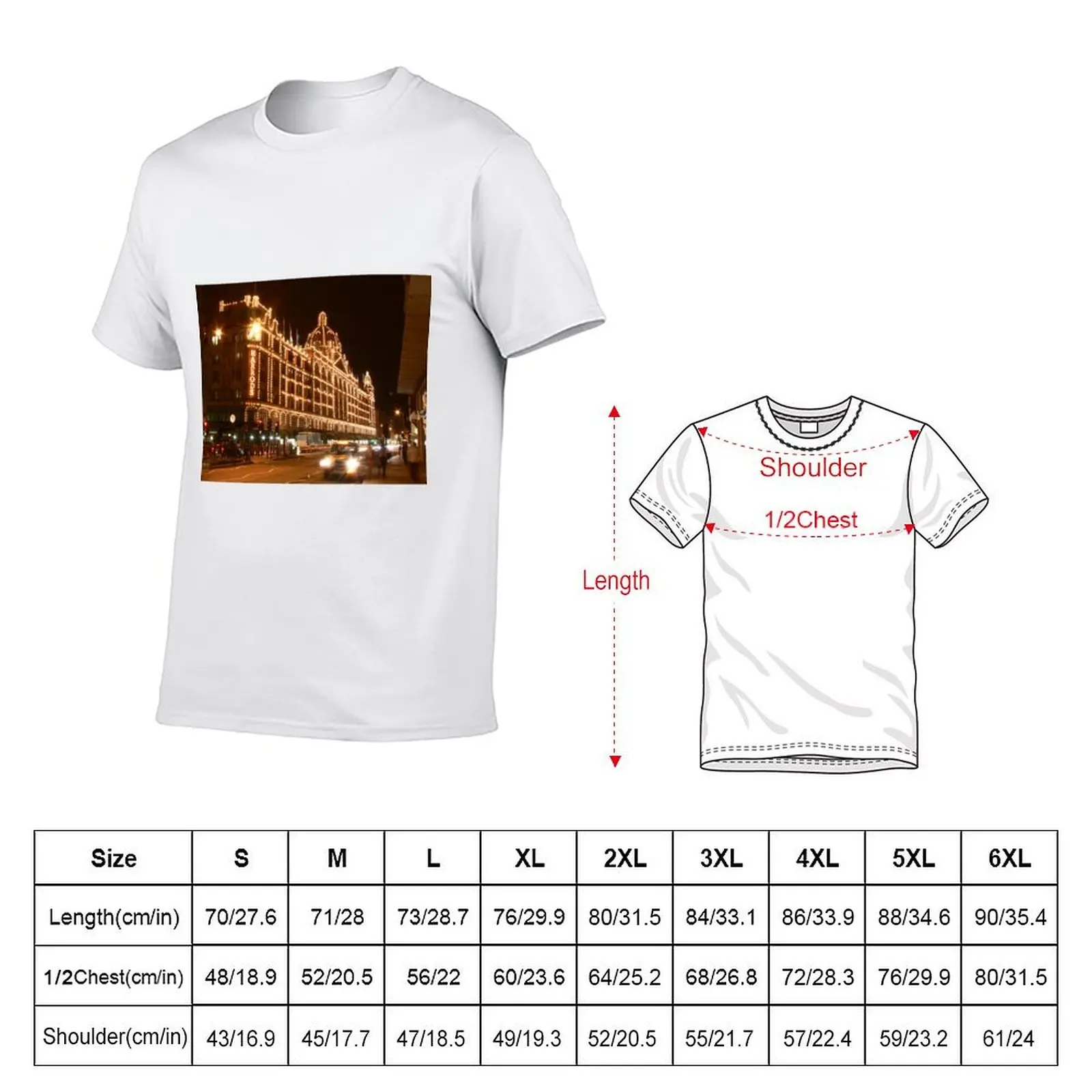 تي شيرت Harrods، London تي شيرت للرجال برسوم جرافيك تي شيرت رجالي قطني