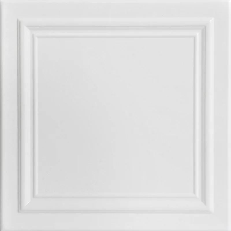 Line Art Foam Glue-up Ceiling Tile (256 sq. ft./Case), Pack of 96, White Heron