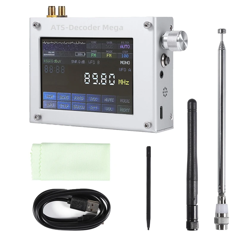 Decodificador ATS Mega SDR Radio AM FM SYNC SSB CW DIGI Receptor Versión mejorada del decodificador ATS25 max