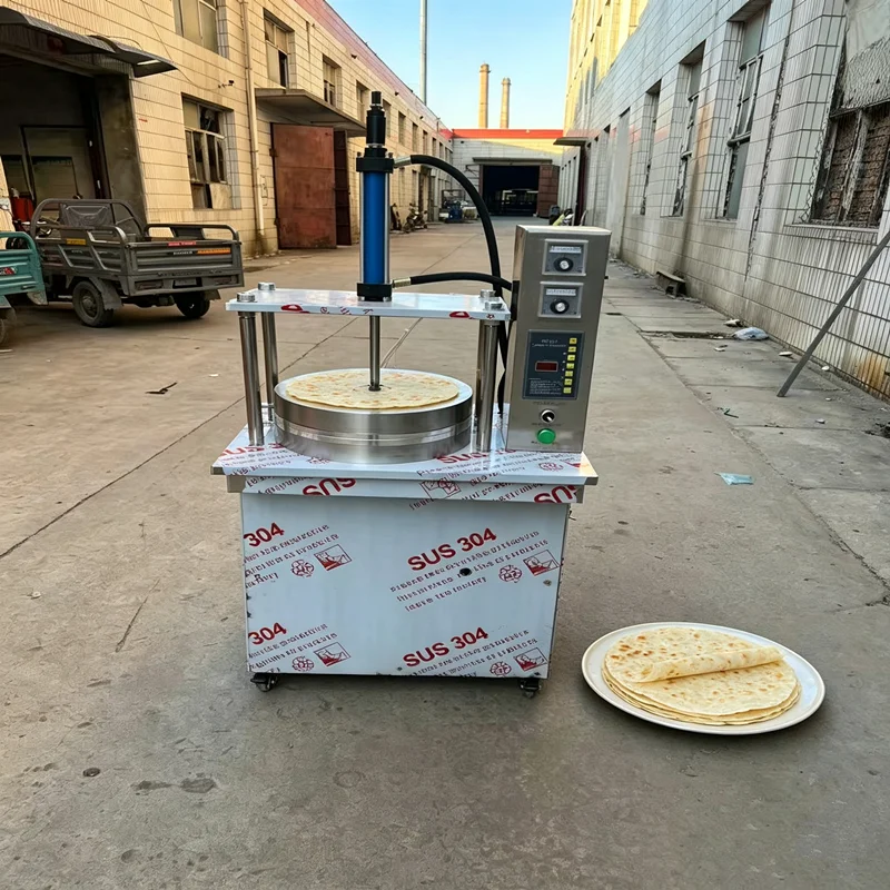 Hot Sale Small Chapati Making Machine Automatic Spring Roll Wrapper Pancake Frying Pan Maker Tortilla Dough Press Machine