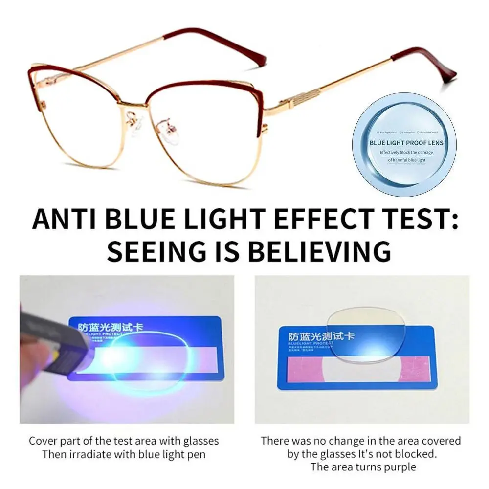 Vintage Blue Ray Blocking Anti-Blue Light Glasses Eye Protection Metal Computer Goggles Ultralight Frame Eyewear Men Women