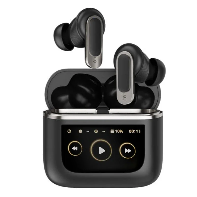 V8 Tour Pro 2-auriculares TWS, inalámbricos por bluetooth, intrauditivos con pantalla táctil LCD inteligente, ANC, ENC