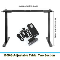 Two/Three Section Electric Lifting Desk Dual Motor Height Adjustable Sit Standing Desk Frame for Stand Up Office Gaming Table