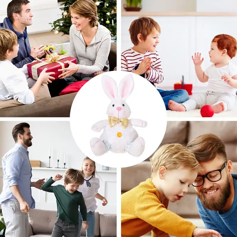 Rabbit Desk Decor Bunny Kids Stuffed Doll Multipurpose Plushies For Wall Table Bedroom Cute Animal Toys For Crib TV Cabinet