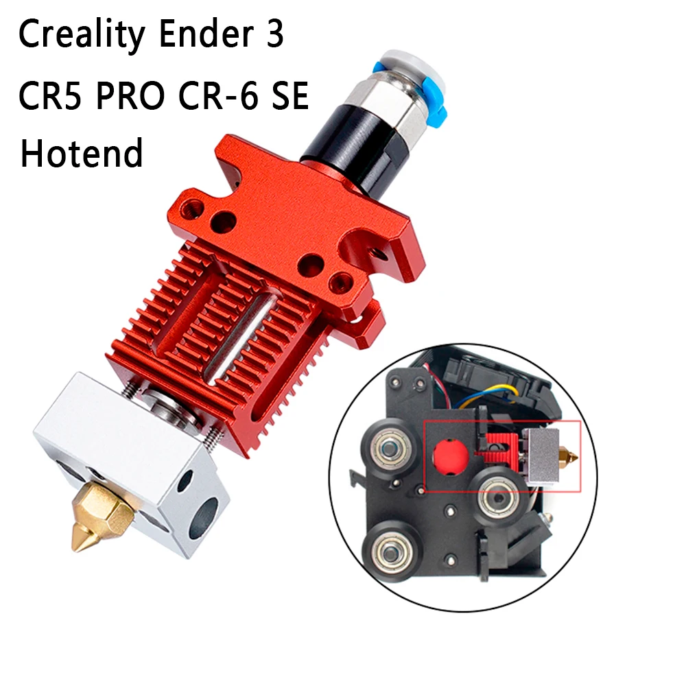 

Hotend For Ender 3 CR-6 SE Assembled Hotend Kit All Metal Extrusion Extruder 3D Print Parts for Creality Ender 3 CR5 PRO CR6 SE