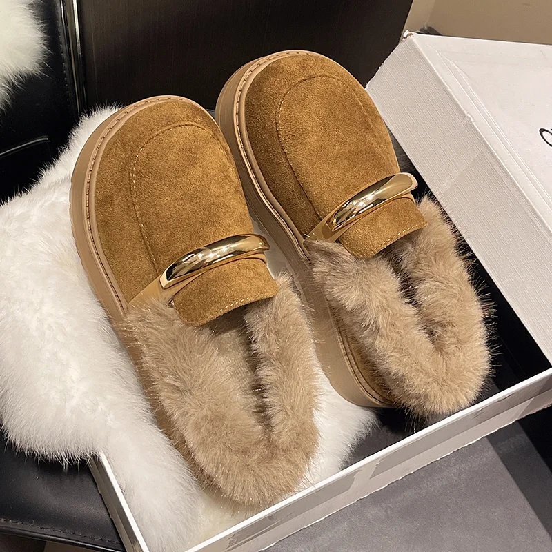 Fur Cotton Shoes Fl… - image