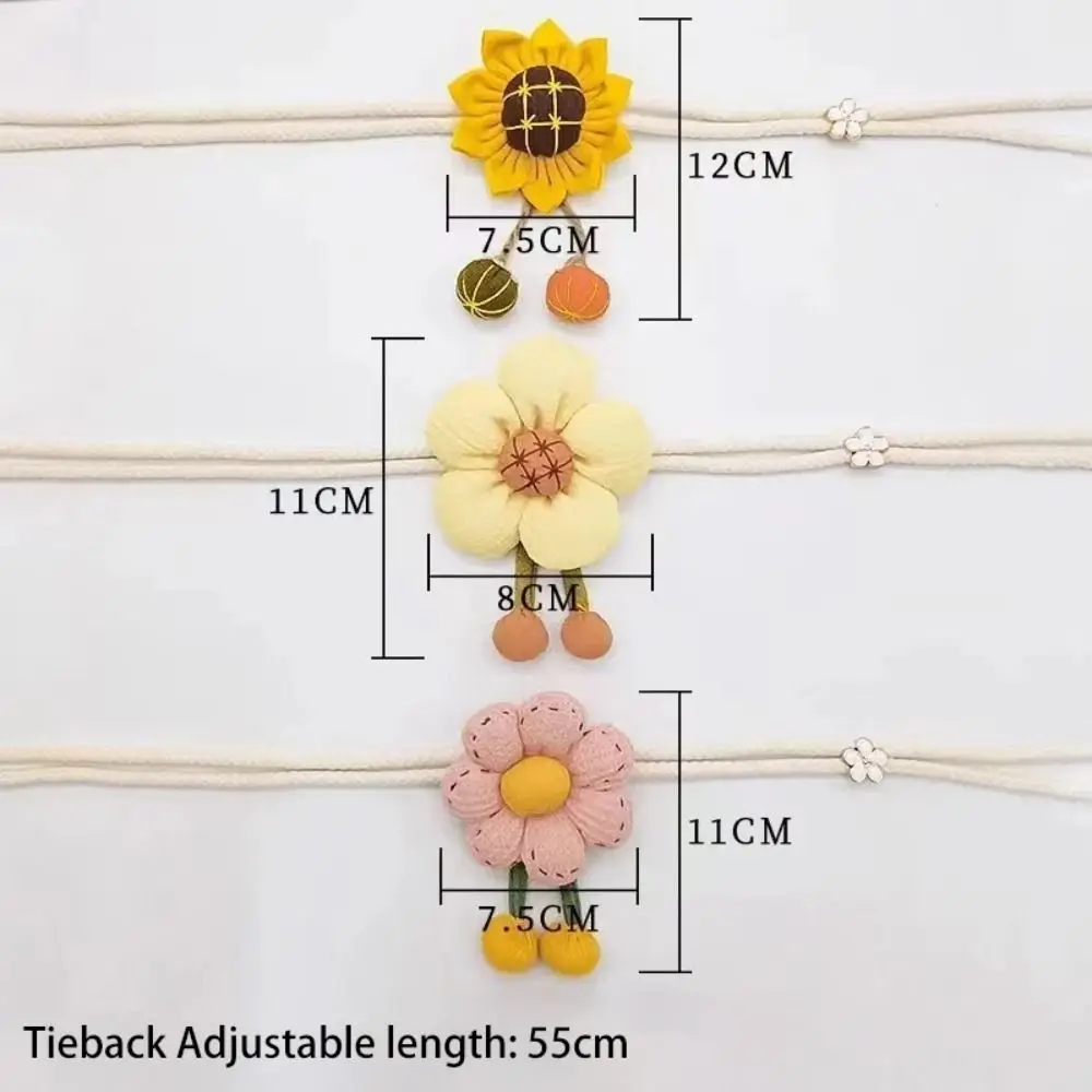 Flower Shape Curtain Tieback Adjustable Curtain Buckle Curtain Rope Holders Kids Room Home Decor - view 6