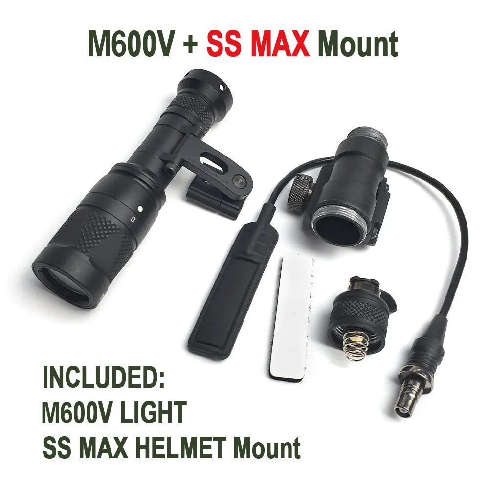 NONE Taktische ss max helm licht halterung mit m300v ir m600v ir m300b m300c m600b taschenlampe sotac ausrüstung 10