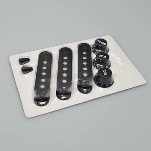 خمر الأبيض واحد لفائف ST الغيتار بيك أب غطاء 2 نغمة 1 حجم المقابض تبديل أجزاء تلميح مجموعة أجزاء الغيتار أفضل 8 مبيعات بيك أب RMC - رقم 2