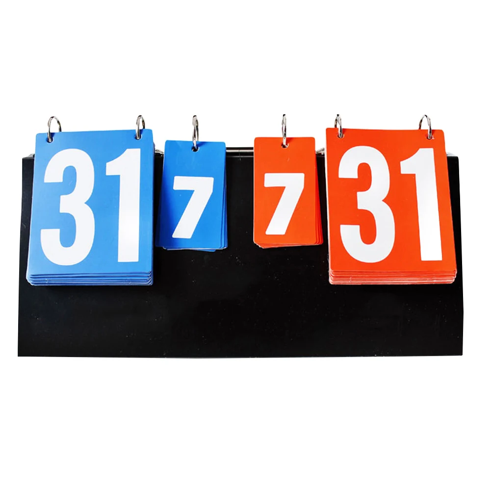 

4-Digit Sports Competition Score Indicator Plastic Volleyball Scoring Plates Multifunctional Practical Sport Accessories