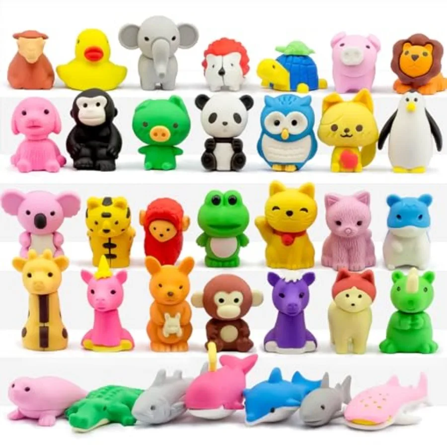 

Erasers for Pcs Animal Erasers Puzzle Pencil Eraser for Classroom Prizes and School Supplies Random Assorted