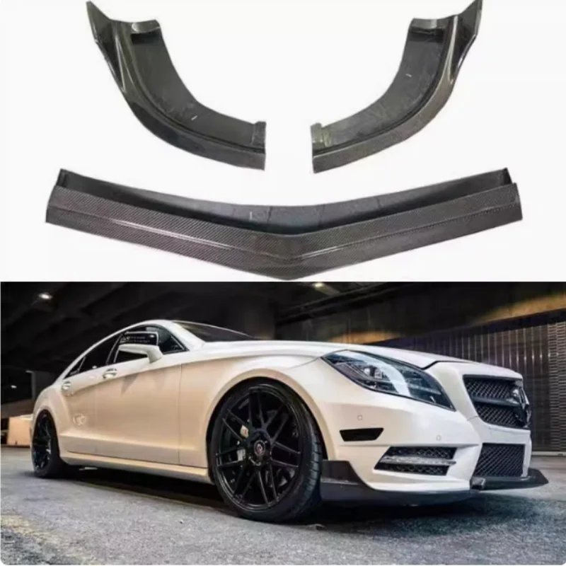 For w218 Mercedes-Benz CLS350 500CLS63AMG  2012 2013 2014 2015 modified carbon fiber R front lip front shovel front chin