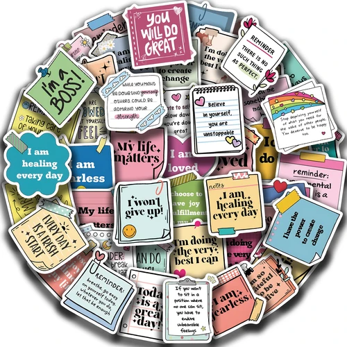 일기장 스크랩북, 노트북, 휴대폰, 어린이용 장난감, 동기적 긍정적인 확인 스티커, 50 개