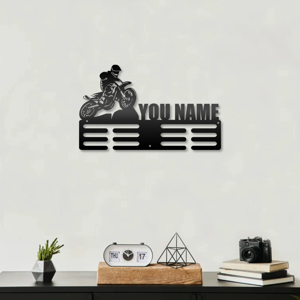 

1pc Motorcycle rally medal hooks funny Customized Name Hooks Metal Art ​Metal Rack For Wall